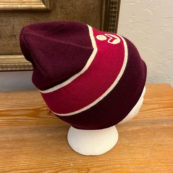 ISABEL MARANT Camden Striped Logo Beanie - Burgundy - OS - Picture 4 of 11